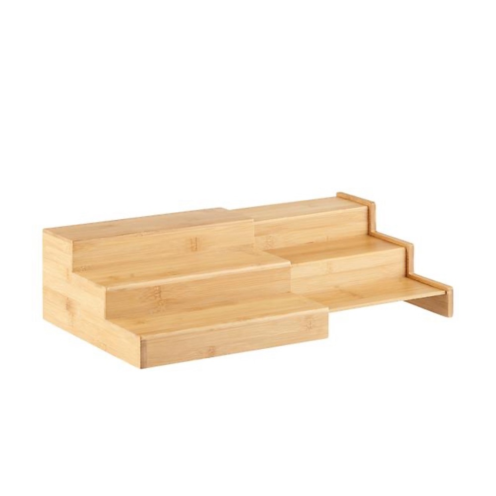 NWT The Container Store 3-tier Bamboo Shelf